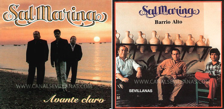 Portada de los discos Rompeola y Avante Claro de Salmarina