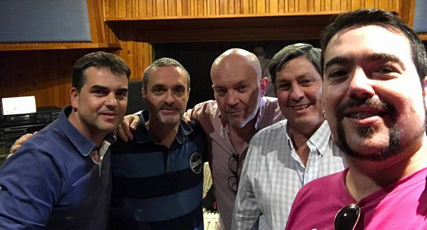 El grupo Brumas en el estudio La Moyareja