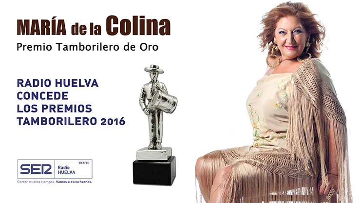 María de la Colinarecibirá el Premio Tamborilero de Oro 2016.