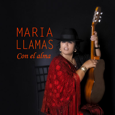 Portada de María Llamas, Con el alma, Disco 2016.